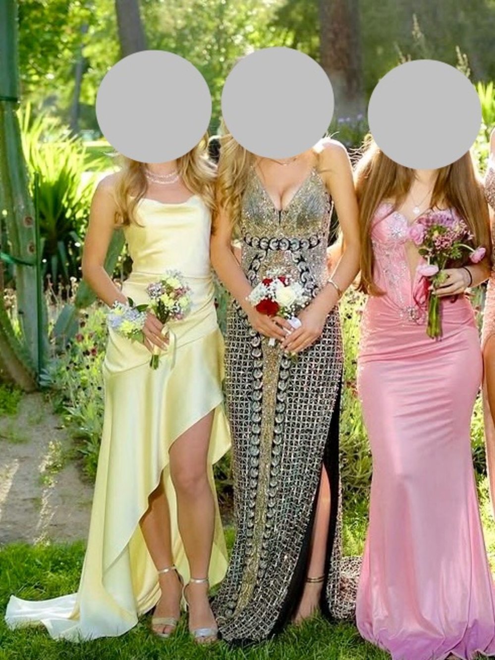 Jovani Gold Beaded Spaghetti-Strap Prom Gown - Picture 5 of 7